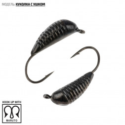 Мормышка вольфрамовая Spider Куколка с ушком MW-SP-5340-BN