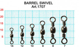 Вертлюг Fish Season бочонок №12 14кг 10шт 1707-12F