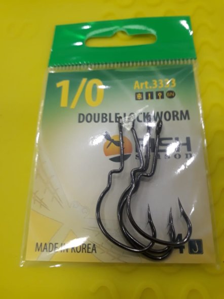 Крючок FISH SEASON Double Lock Worm №1/0 BN 4шт офсет. 3333-009-1/0F