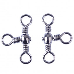 Вертлюг тройной 90 град. Rarrel Cross-line Swivel, цвет Black Nikel, размер 4, 50шт.