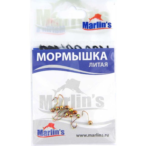 Мормышка литая Marlin's Шар 6мм кр.Crown 7000-499