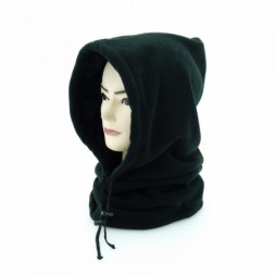 Капор-капюшон Extreal Эверест флис/вельбоа черн. XL