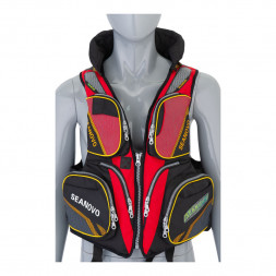 Жилет страховочный SJ61, красный, накладные карманы, р-р XXXL